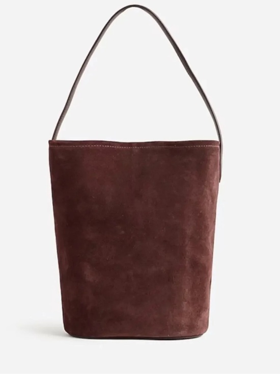 J. Crew Handbags - J. Crew Suede Berkley Bucket Bag in Brown NWT